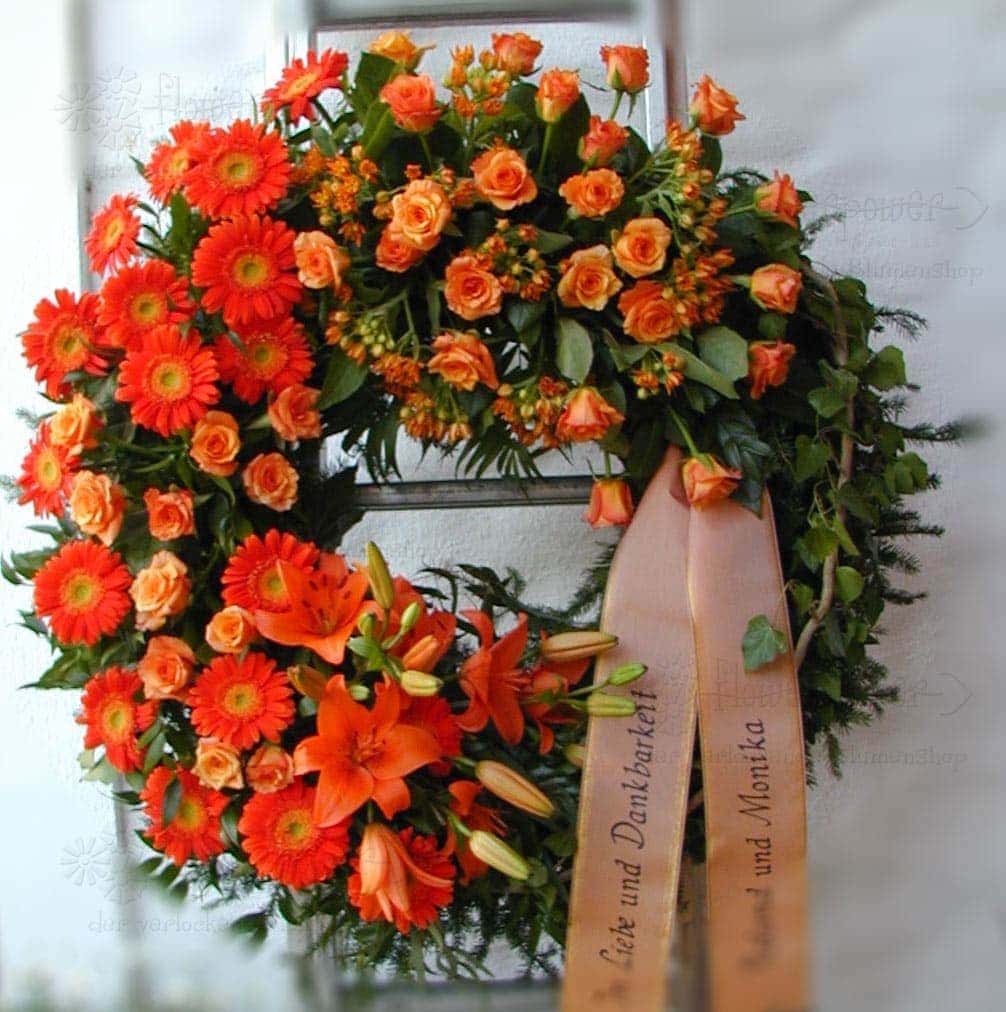 Funeral Wreath Orange