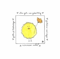 Herzenskunst Card - Happy Birthday Chick