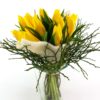 Tulpen Im Filz Creme Vase