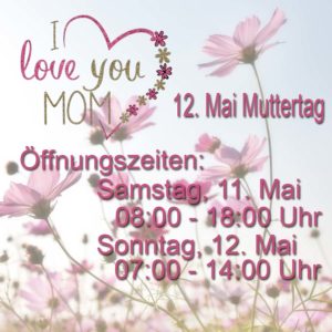 Mother's Day weekend opening hours