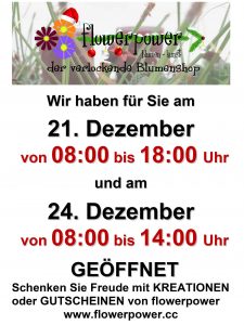 Öffnungszeiten Weihnachten 2019