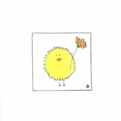 Karte Herzenskunst Küken neutral