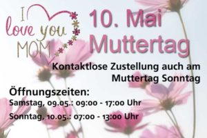 Opening hours for Mother's Day