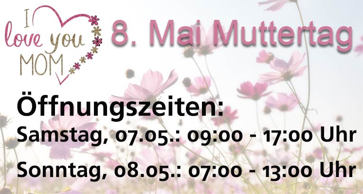 Mother's Day 2022 Opening Hours