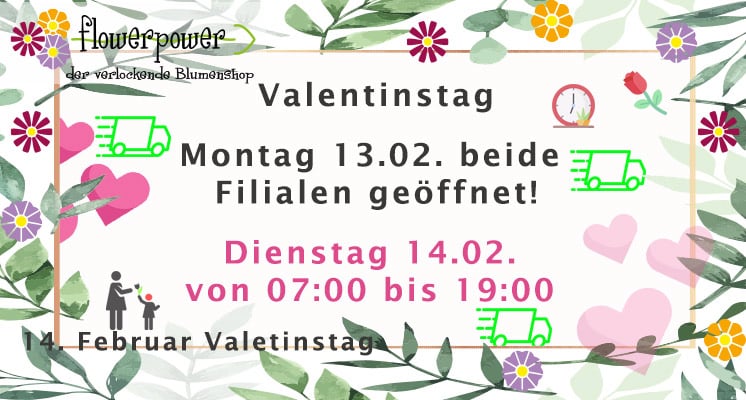 Valentine's Day opening hours 2023