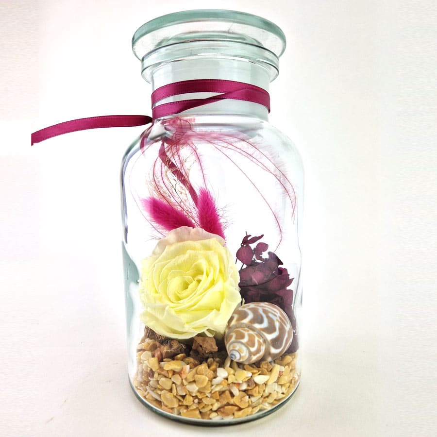 Apothekerglas Rose Hellgelb
