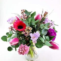 Pink Smile Vorderansicht Blumenstrauß in Pink und Rosé – Flowerpower Graz